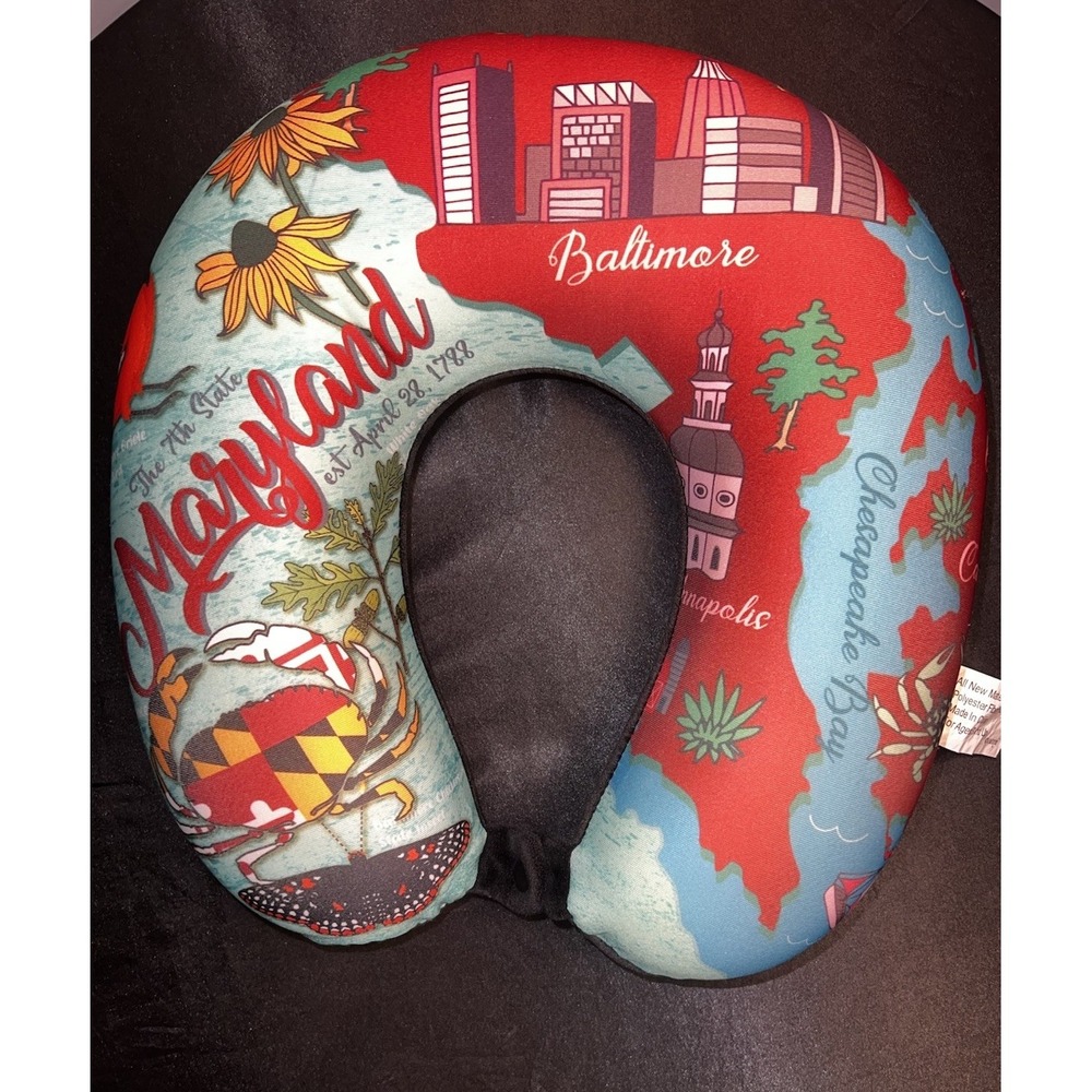 Baltimore, Maryland Souvenir travel neck pillow